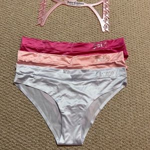 BRAND NEW never worn before Juicy Couture satin panties set